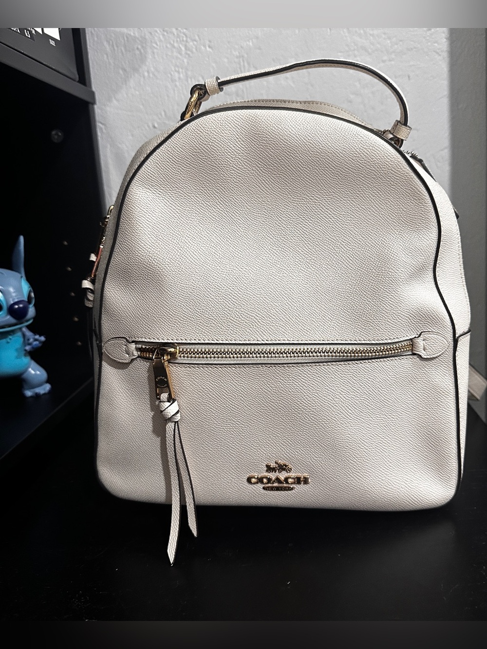 Coach Court Leather Backpack Chalk White Pebbled Leather – Authentic